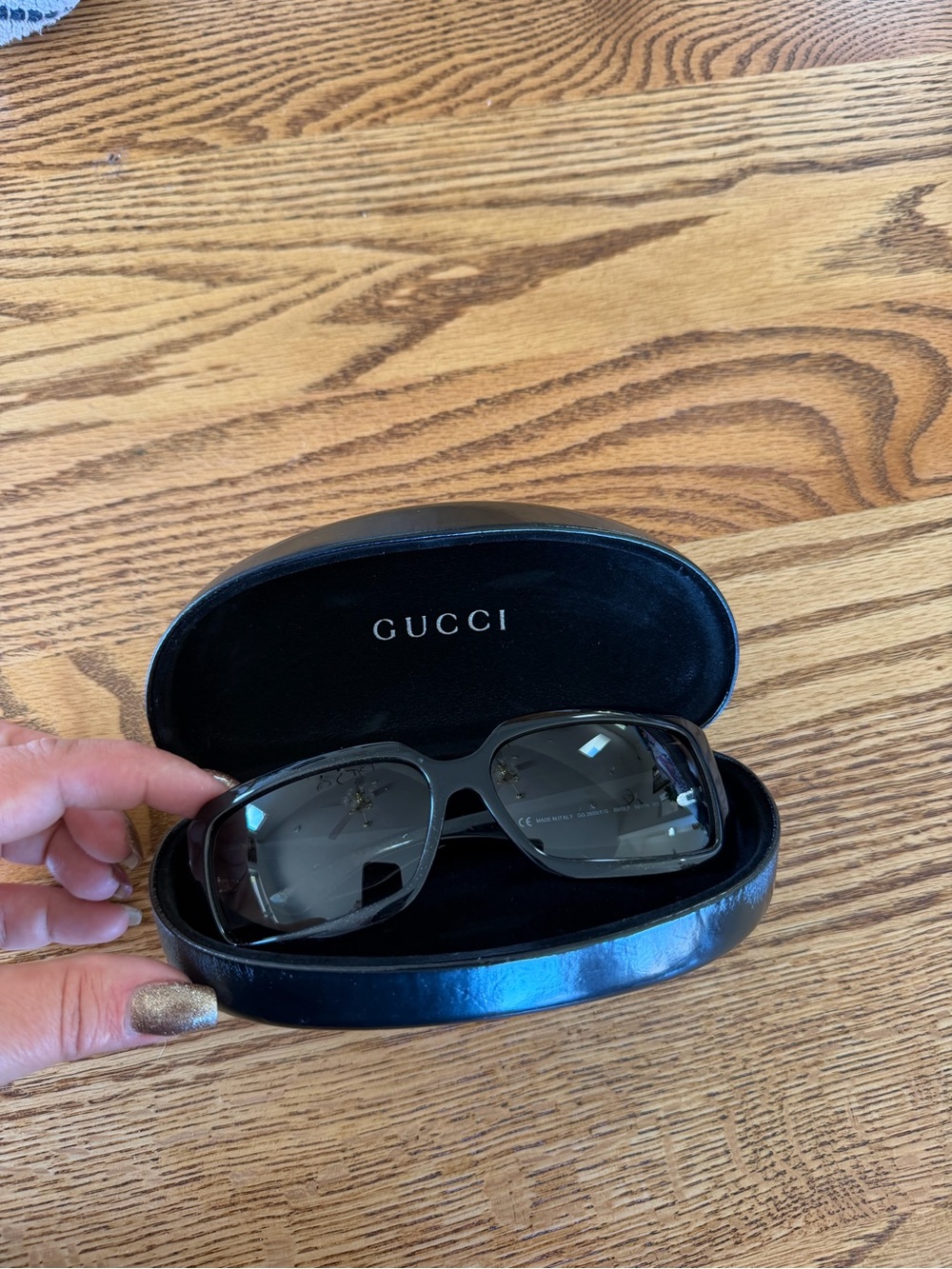 Gucci Black Sunglasses with Gray Lenses